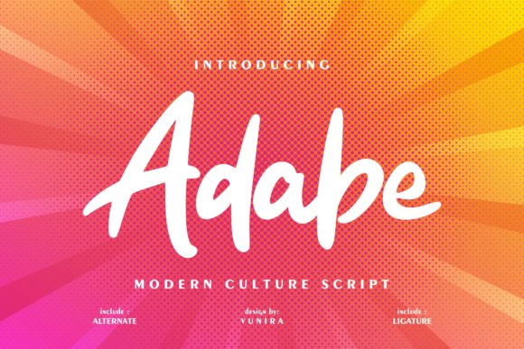 Adabe Font Review: A Bold Handwritten Style for Your Brand