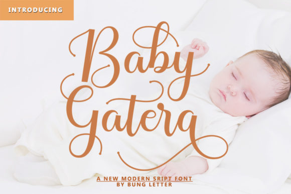 Baby Gatera: A Romantic Script Font for Small Business Branding
