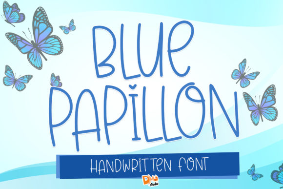 Blue Papillon: A Whimsical Handwritten Font for Crafters and Makers