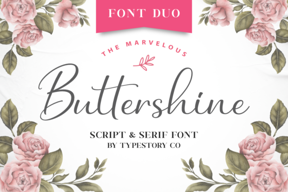 Buttershine: A Duo Serif and Script Font for Branding Projects