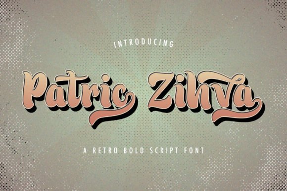 Patric Zihva: A Retro Script Font for Handmade Labels, Printables, and Product Branding